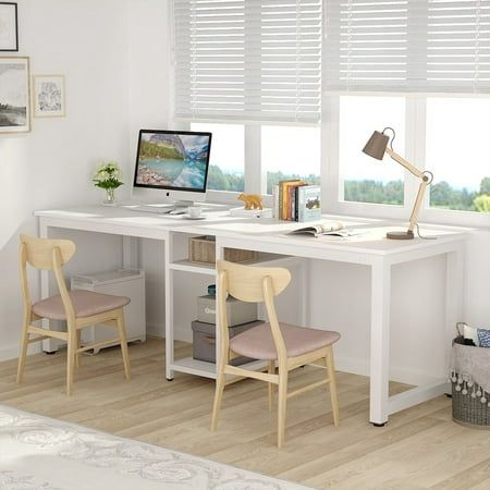 Home office two desks layout