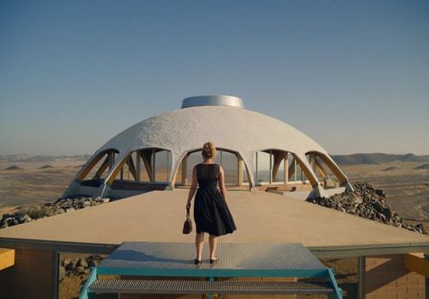 Dont Worry Darling, Volcano House, Don't Worry Darling, Eerie Places, Isle Of Dogs, Harry Styles Live, Mid Century Architecture, Production Design, Olivia Wilde