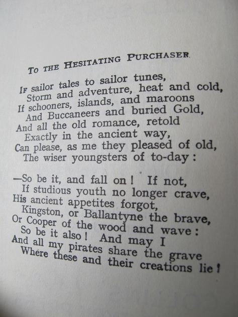 poem in the beginning of treasure island | to the hesitating purchaser Treasure Island, Set Sail, Beautiful Soul, Love Words, My Name, Words Quotes, Quote Of The Day, Me Quotes, Feel Good