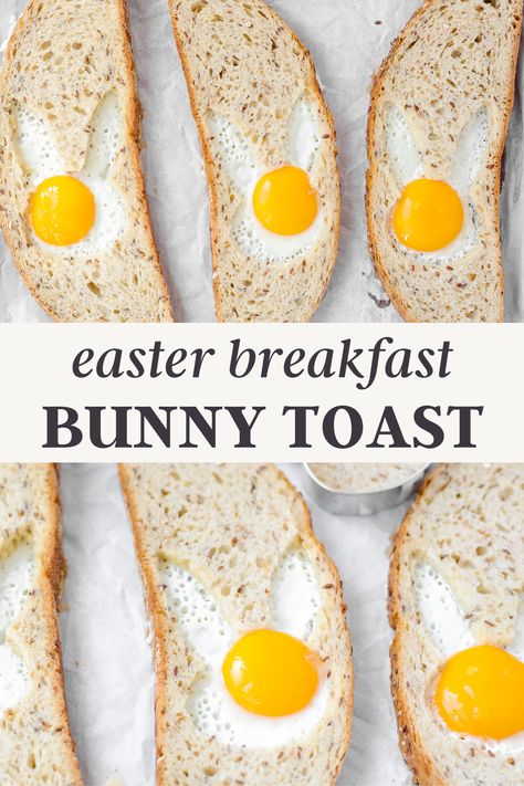 If you’re looking for an easy easter breakfast idea, this easter breakfast toast is for you! This easy toast has a great balance of protein and carbs and can be made in under 5 minutes. Grab your eggs, toast, and bunny cookie cutter and let’s make some brekkie! easter brunch // easter breakfast // breakfast toast // easter toast // easter bunny toast // easter bunny breakfast // holiday brunch // holiday breakfast // easter breakfast ideas Easter Bunny Breakfast, Easy Easter Breakfast, Easter Breakfast Ideas, Bunny Breakfast, Easy Toast, Waffle Recipe Healthy, Eggs Toast, Brunch Easter, Gluten Free Toast