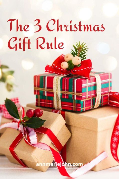 What is the 3 Gift Christmas Rule And Why You Should Do It - AnnMarie John Christmas Present Guide, Ghost Of Christmas Past, Meaningful Christmas, Business Christmas, Find Joy, Diy Christmas Cards, Winter Days, Christmas Gifts For Women, Homemade Christmas