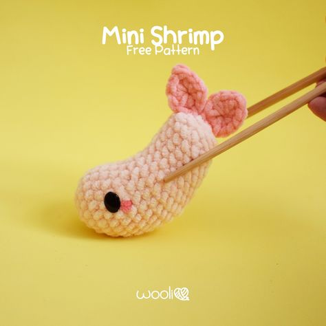 Hey guys! As a true sushi and shrimp fan, I’m so excited to finally share this pattern with you! 🍤✨ Mini Shimi is finally here at Wooli, and it’s completely free! 🧡 The perfect addition to your sushi collection 🍣🍤🍙 The pattern includes instructions for both the tempura and fresh shrimp versions! So, which team are you—tempura or cocktail shrimp? 🍤 I hope you enjoy making this tasty little friend as much as I did! 😋 #Crochet #Amigurumi #FreePattern #CrochetSushi #TempuraShrimp #FreshShrimp ... Crochet Sushi Pattern Free, Shrimp Crochet Pattern, Crochet Shrimp, Sushi Crochet, Crochet Sushi, Cocktail Shrimp, Fresh Shrimp, Crochet Inspo, Tempura