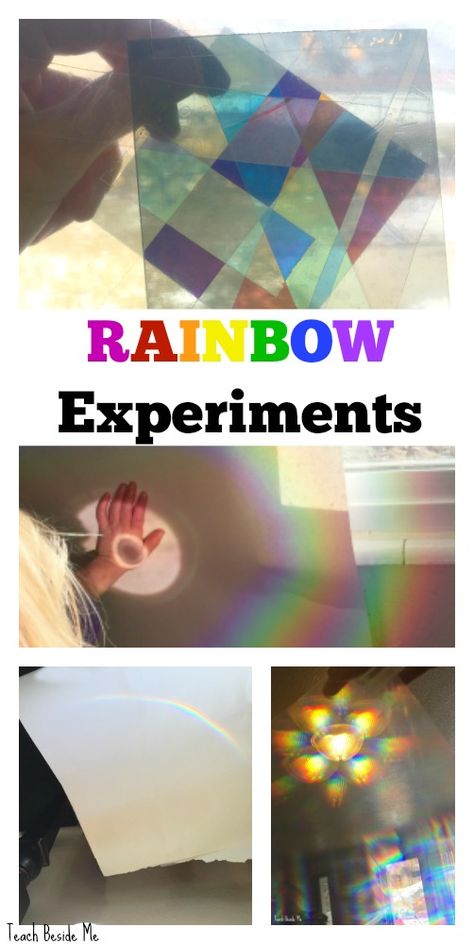 Awesome Rainbow Science Experiments for Kids- fun for St. Patrick's day! Rainbow Experiments, Summer Science Experiments, Vetenskapliga Experiment, Rainbow Science, School Science Experiments, Rainbow Experiment, Light Science, Rainbow Activities, Science Experiments For Kids