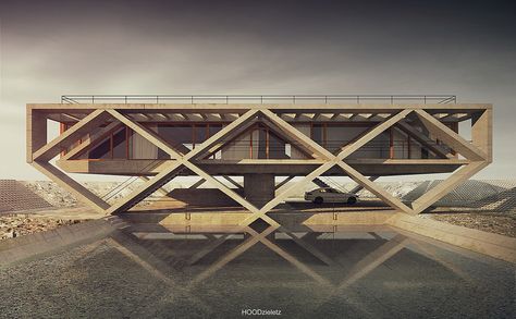 House no. 145 on Behance Extraordinary Architecture, Contemporary Entryway, Contemporary Stairs, Concrete Architecture, Contemporary Building, Architectural Rendering, Contemporary Exterior, Structure Architecture, Contemporary Farmhouse