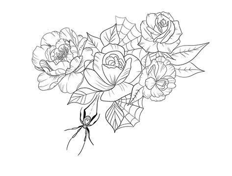 Spider And Flower Tattoo Design, Carnation Flower Tattoo Design, Flash Sheets, Spider Tattoo, Butterfly Tattoo Designs, Carnation Flower, Flower Tattoo Designs, Butterfly Tattoo, Lotus Flower Tattoo