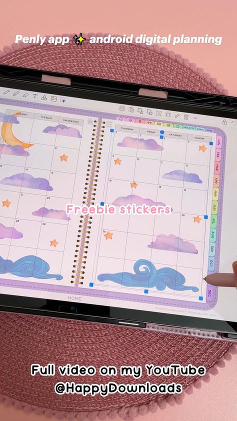 ✨ Using Penly app on Samsung S7+✨ Digital planner from www.HappyDownloads.net✨ Watch the full video on my YouTube channel @HappyDownloads Penly App Template Free, Penly App Ideas, Samsung S7 Tablet, Penly App, S7 Tablet, Ipad Templates, Freebie Stickers, Ipad Stuff, Stickers For Goodnotes