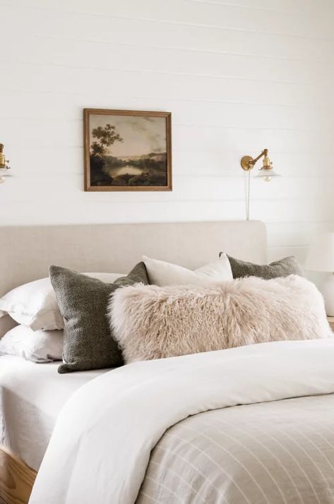 Pillows | Overland Sheepskin Decor Ideas, Foot Pillow, Nursery Nook, Feet Pillow, Faux Fur Bedding, Cowhide Pillows, Primary Bedroom, Bolster Pillow, Master Bedding