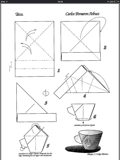 Origami Coffee Cup Origami Instructions For Kids, Origami Cup, Hanging Craft Ideas, Dollar Origami, Origami Diagrams, Geometric Origami, Dollar Bill Origami, Origami Envelope, Origami Videos