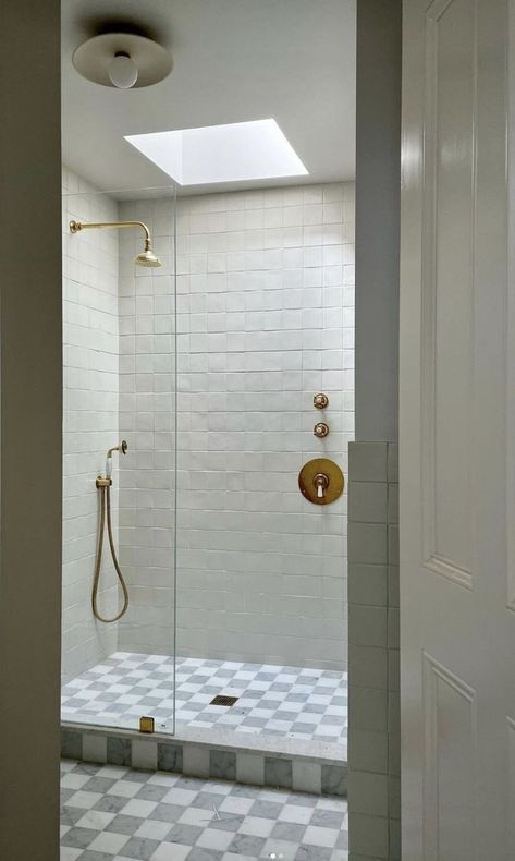 Checkerboard Floors, Basement Bathroom, Upstairs Bathrooms, Girls Bathroom, Bathroom Renos, Dream Bathroom, House Bathroom, Bathroom Style, Source Unknown