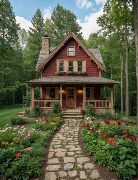 Cozy Wooden House, Brown Houses, Wooden Homes, Storybook House, Hostel Room, Storybook Homes, Cottage Aesthetic, Brown House, Dream Life House