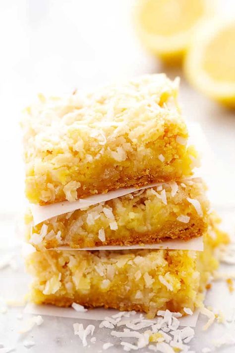 Ooey Gooey Lemon Coconut Butter Bars | The Recipe Critic Nabisco Banana Pudding Recipe, Coconut Muffin Recipes, Lemon Coconut Bars, Ooey Gooey Butter Cake, Banana Cream Cheesecake, Brown Sugar Butter, Banana Pudding Cheesecake, Banana Cheesecake, The Recipe Critic