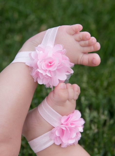 Newborn Sandals, Crochet Baby Blanket Free Pattern, Flower Sandals, Toddler Sandals, Baby Girl Shower Gifts, Baby Sandals, Satin Flowers, Boutique Style