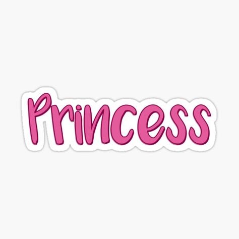 Girly Stickers Printable, Girlie Stickers, Preppy Quotes, Girly Stickers, Princess Protection Program, Logo Online Shop, Sticker Design Inspiration, Princess Sticker, Pink Wallpaper Girly