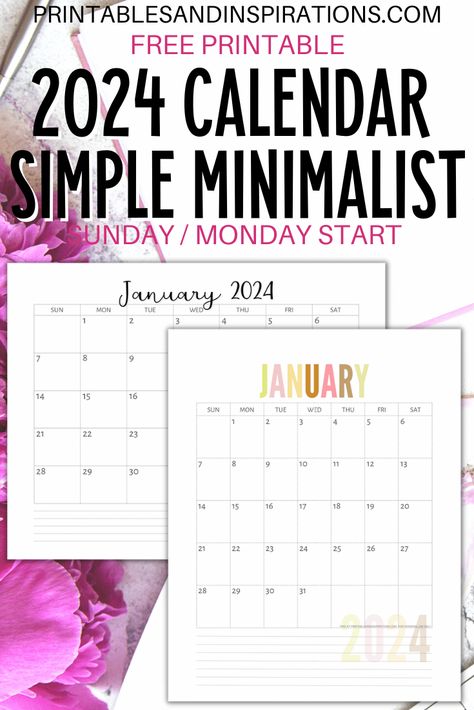 Free Printable 2024 Calendar Printable PDF - Printables and Inspirations 2024 Planning, 2024 Monthly Calendar, Free Wedding Planner Printables, 2024 Calendar Printable, Journaling Printables, Free Wedding Planner, 2024 Planner, Coloring Calendar, Weekly Planners