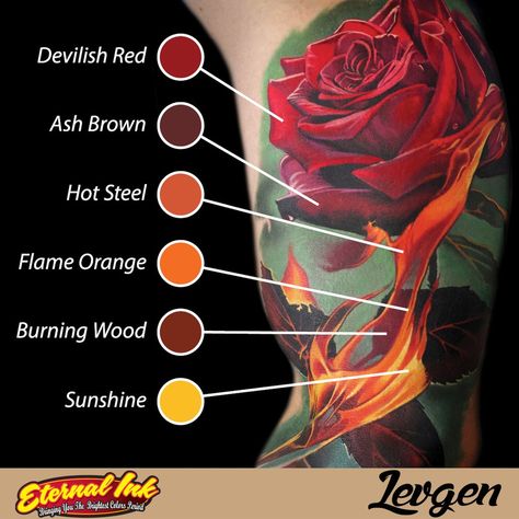 Tattoo Color Palette, Tattoo Artist Tips, Eternal Tattoo, Eternal Tattoo Ink, Tattoo Ink Colors, Learn To Tattoo, Colored Tattoo Design, Tattoo Shading, Tattoo Techniques