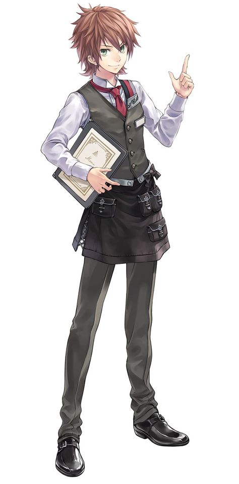 Iksel Jahnn from Atelier Rorona: The Alchemist of Arland Atelier Rorona, Waiter Outfit, Atelier Series, Anime People, Game Character Design, Manga Boy, Character Design Male, I Love Anime