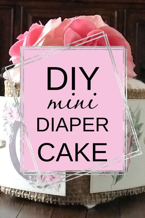 DIY ABC Mini Diaper Cake Diy Abc Blocks, Cheap Baby Shower Decorations, Simple Baby Shower Decorations, September Baby Showers, Fall Diaper Cake, Small Diaper Cakes, Diaper Centerpiece, Diaper Cake Instructions, Baby Shower Fruit