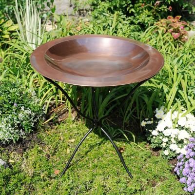 Ground Bird Baths | Hayneedle Large Bird Baths, Copper Bird Bath, Bird Bath Bowl, Tray Styling, Planter Stand, How To Attract Birds, Ring Stand, Floral Display, Copper Finish