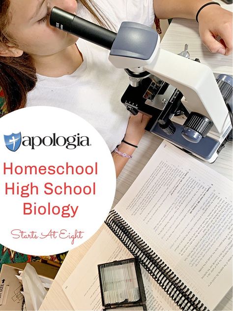 Homeschool High School Biology with Apologia - StartsAtEight  When choosing homeschool high school biology with Apologia you know you are getting a comprehensive, college prep course your teens can do independently. Apologia Biology, High School Transcript, Christian Homeschool Curriculum, School List, High School Biology, Student Notebooks, High School Science, Homeschool High School, Science Curriculum