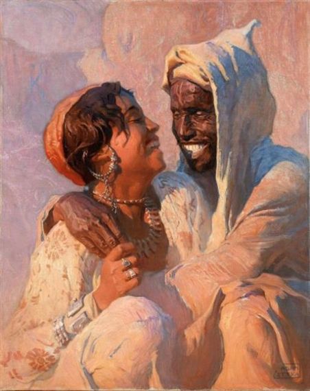 View LES AMOUREUX By Adam Styka; oil on canvas; h: 82 w: 65 cm; Signed; . Access more artwork lots and estimated & realized auction prices on MutualArt. Images D'art, Arabian Art, Historical Painting, Afrocentric Art, Art Et Illustration, Ethereal Art, African American Art, Painting Reproductions, African Art