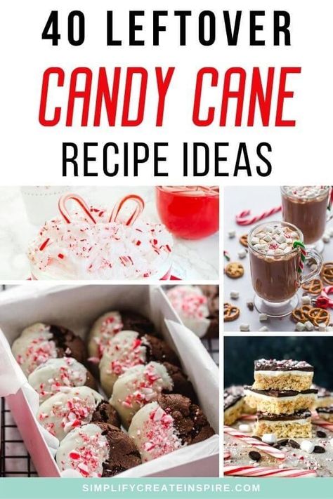 Candy Cane Recipes, Candy Cane Brownies, Leftover Candy Canes, Cookies Candy Cane, Candy Cane Dessert, Candy Cane Recipe, Peppermint Cake, Peppermint Sugar Cookies, Leftover Candy