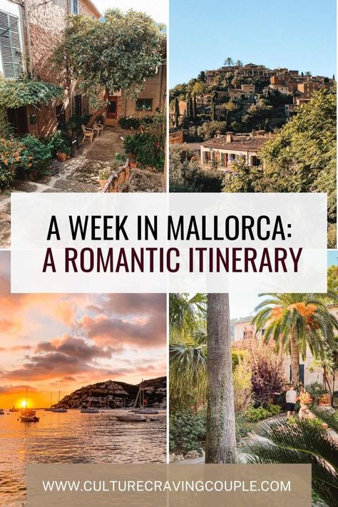 Mallorca is such a great island for a romantic getaway! We spent a week on the island and we're sharing an epic 7 day itinerary for couples with insider tips! Mallorca Honeymoon, Portugal Honeymoon, Spain Honeymoon, Mallorca Travel, 7 Day Itinerary, Honeymoon Ideas, Santa Catalina, Perfect Itinerary, Romantic Getaway