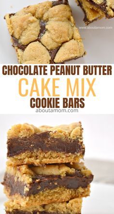 Cookie Bars Peanut Butter, Peanut Butter Cake Mix Cookies, Cake Mix Bars, Cake Mix Cookie, Cake Mix Cookie Bars, Healthy Peanut Butter Cookies, Cake Mix Desserts, Chocolate Peanut Butter Cake, Easy Peanut Butter Cookies