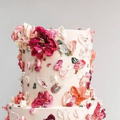 BRIDES on Instagram: "These cakes are (almost) too pretty to eat! 🌸 #LinkInBio for inspo for some beautiful floral wedding cakes for your reception. 🍰: @annalewiscakedesign" Colorful Wedding Cakes, Bright Wedding Colors, Big Wedding Cakes, Small Wedding Cakes, Floral Wedding Cake, Simple Elegant Wedding, Floral Wedding Cakes, Cake Trends