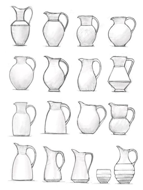 Pottery Sketch, Pottery Making Illustrated, Ceramic Jug, Pottery Making, Ceramics Ideas Pottery, Ceramic Pottery, Ceramics