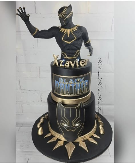 Black Panther Cake, Marvel Cakes, Panthers Cake, Neymar Wallpaper, Black Panther Birthday, 28 Birthday, Marvel Party, Marvel Cake, College Graduation Cap Decoration