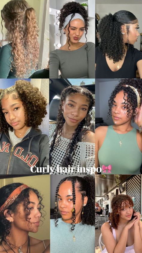 #curlyhairinspo #curlyHairobsessed #curlyhair #curlyhairstyles #part14 Shorter Curly Hairstyles, Curly Beach Hairstyles, Shoulder Length Curly Hairstyles, Quick Curly Hairstyles, Curly Hair Beauty, Curly Hair Care Routine, Mixed Curly Hair, Quick Natural Hair Styles, Cute Curly Hairstyles