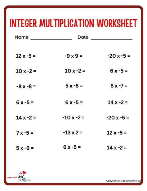 Multiplying And Dividing Negative Numbers Worksheet Pdf | FREE Download Check more at https://kto5education.com/multiplying-and-dividing-negative-numbers-worksheet-pdf/ Positive And Negative Numbers, Negative Numbers Worksheet, Numbers Worksheet, Numbers Worksheets, Grade 6 Math, Negative Numbers, Multiplication Worksheets, Number Worksheets, Grade 6