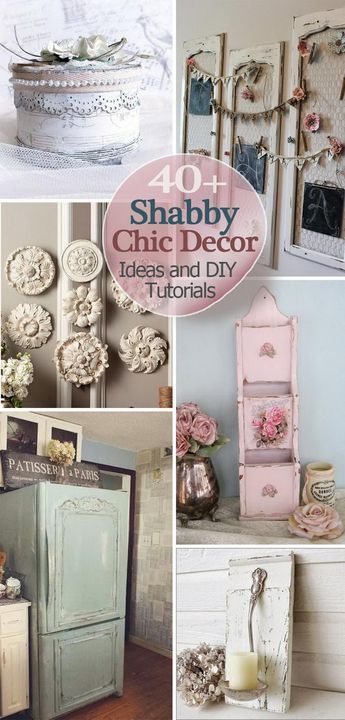 Shabby Chic Decor Ideas and DIY Tutorials. Shabby French Chic, Baños Shabby Chic, Shabby Chic Decor Ideas, Chic Decor Diy, Cocina Shabby Chic, Shabby Chic Decor Diy, Diy Shabby Chic, Shabby Chic Decorating, Deco Champetre