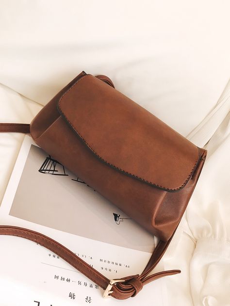 Minimalist Purse, Diy Leather Bag, Small Leather Bag, Leather Sling Bag, Brown Style, Small Crossbody Purse, Elegant Pattern, Brown Crossbody, Color Coffee