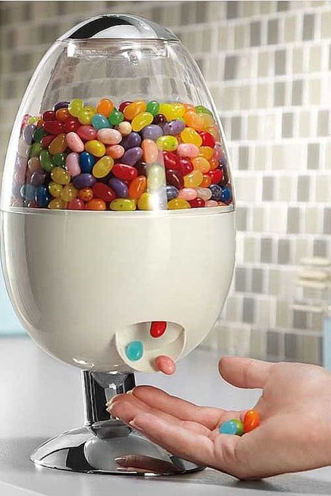 Automatic Treat dispenser Motion Activated Touch-free Dispenser Gumball Candy Snacks Peanuts Desktop candy dispenser White Gumball Dispenser, Office Desk Home, Candy Snacks, Treat Dispenser, Candy Dispenser, Office Job, Store Organization, Home Party, House Party