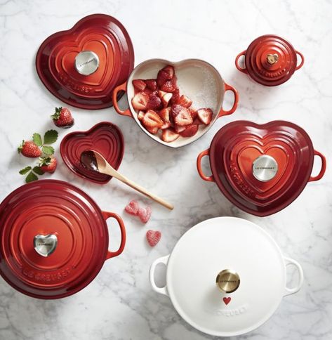 Heart Spoon, Le Creuset Cookware, Easy Grilling, Unique Valentines Day Gifts, Iron Heart, Keep Food Warm, Williams Sonoma Home, Enameled Cast Iron, Cooking Inspiration