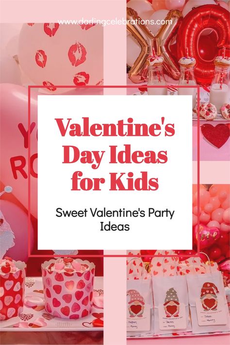 Fun Valentines Day ideas for kids. Valentines Party ideas for kids and sweet ways to celebrate Valentines Day with children. Children’s Valentines Party, Valentines Kids Party Ideas, Galentines Kid Party, Valentines Day Tea Party For Kids, Valentine Party Food Ideas For Kids, Valentine Tea Party Kids, Teen Valentines Party, Valentine's Party Ideas For Kids, Galentines Party Toddler