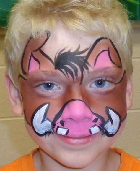 Pumbaa from Lion King, a warthog | Face Painting Ideas for Kid's ... Pumba Lion King, Lion King Play, Lion King Show, Lion King Costume, Elizabeth Arden Green Tea, Lion King Musical, Lion King Timon, Lion King Jr, Lion King Party