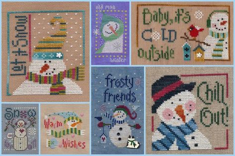 Garden Grumbles and Cross Stitch Fumbles: Happy New Year! January Cross Stitch Patterns, January Cross Stitch, Christmas Charts, Stitch Ornaments, Lizzie Kate, Snowman Craft, Xmas Cross Stitch, Winter Decorations, Winter Cross Stitch