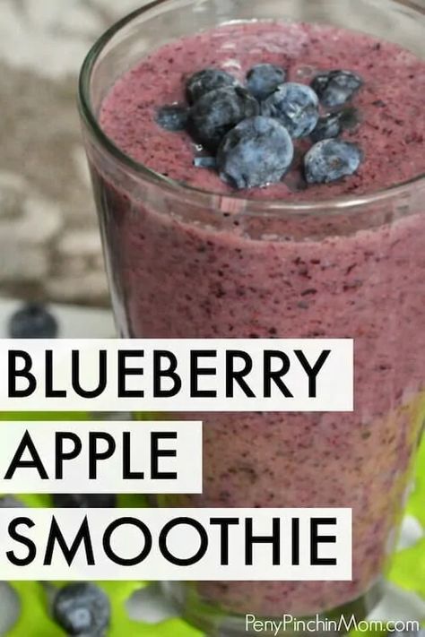 Blueberry Apple Recipes, Amazing Smoothies, Café Kitchen, Apple Smoothie Recipes, Apricot Smoothie, Apple Recipes Healthy, Apple Smoothie, Smoothie Drink Recipes, Quick Breakfast Recipes