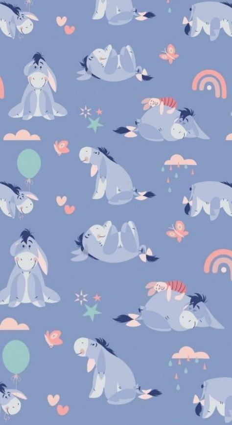 Cute Eeyore Wallpaper Aesthetic, Eeyore Lockscreen, Poodle Cartoon Wallpaper, Winnie The Pooh Eeyore Wallpaper, Eeyore Phone Wallpaper, Eore Winnie The Pooh Eeyore Wallpaper, Eeyore Wallpaper Iphone Aesthetic, Eeyore Background, Eore Winnie The Pooh Eeyore