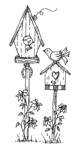 Birdhouse Drawing Art, Birdhouse Illustration Drawings, How To Draw A Birdhouse, Birdhouse Sketch Drawings, How To Draw A Bird House, Bird House Sketch, Bird House Doodle, Bird Houses Drawing, Birdhouse Drawing Simple