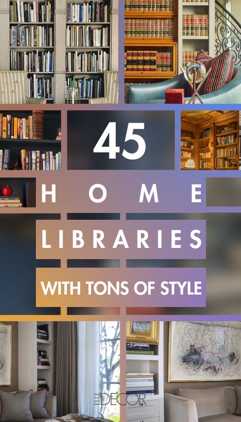 Home Library Office Study Book Shelves, Family Room Library Ideas, Study Room Library Office Ideas, Interior Design Living Room Bookshelves, Den Library Ideas, Create A Library In Your Home, Library Decorating Ideas Home, Living Room And Library Combo, Home Office Book Shelves