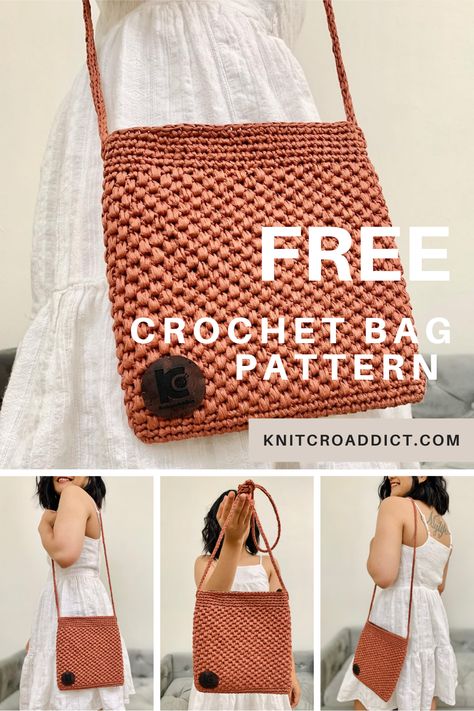 Learn to crochet a purse with this easy step by step video tutorial and written Instructions. I used raffia paper yarn for this purse, it's pretty easy to work with and it has a very nice modern look to it. #crochetapurse #crochetpurse #crochetpursepattern #crochetraffiapurse #raffiayarn #raffiapurse Crochet Boho Bag Pattern, Crochet Sling Bag, Raffia Crochet, Crochet Boho Bag, Paper Yarn, Free Crochet Bag, Cozy Crochet Patterns, Crochet Bag Pattern Free, Crochet Blanket Designs