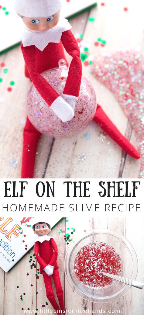 Learn how to make Elf on the Shelf slime with Christmas confetti for a festive holiday slime activity and new favorite Elf on the shelf activity. Origami Reindeer, Christmas Multiplication, Christmas Science Activities, Polar Bear Drawing, Christmas Confetti, Cool Slime Recipes, Homemade Slime Recipe, Making Fluffy Slime, Homemade Playdough Recipe