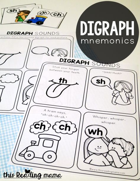 Digraph Mnemonics Pages from This Reading Mama Teaching Digraphs First Grade, Digraphs Kindergarten Free, Diagraph Activities Kindergarten, Th Digraph Activities, Digraphs Kindergarten, Digraph Activity, Teaching Digraphs, Digraphs Activities, Teaching Spelling