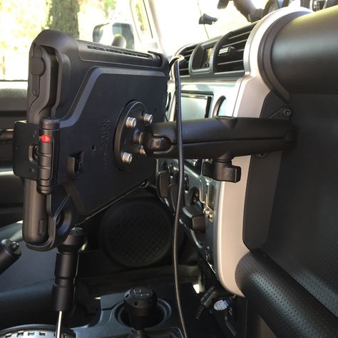 Toyota Fj Cruiser Accessories, Fj Cruiser Interior Mods, Jeep Interior Accessories, Fj Cruiser Interior, Fj Cruiser Parts, Fj Cruiser Accessories, Fj Cruiser Mods, Ipad Mount, Ford Transit Camper