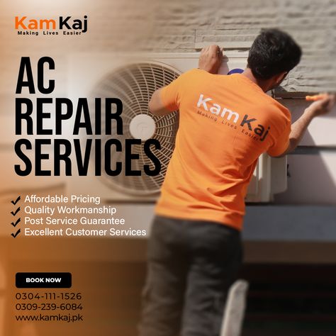 Aik tou roza upar se AC bhi kharab? masla hee nahi janab! Kam Kaj dey apko ghar bethey professional AC repair services wo bhi sirf aik call par. t Book Now: https://kamkaj.pk/p/ac-install-and-repair-services Call us now: 0304-111-1526 WhatsApp: 0309-2396084 Playstore: https://bit.ly/2NclU5o AppStore: https://apple.co/38BmLEr #ACRepairService #acrepair #acrepairing #acinstallation #acinstall #acmaintenance #airconditionerservice #airconditioninginstallation Caption For Instagram, Air Conditioner Service, Ac Maintenance, Ac Repair Services, Poster Design Layout, Air Conditioning Installation, Ac Service, Ac Repair, Making Life Easier