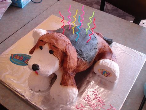 Beagle Birthday Cake | webkinz beagle my daughter a cat lover asked for a webkinz beagle cake ... Beagle Cake, Weiner Dog Birthday Cakes, Beagle Puppy Birthday Cake, Happy Birthday Beagle Lover, Webkinz Nostalgia, Dog Party, 90s Childhood, Cake Frosting, Food Themes