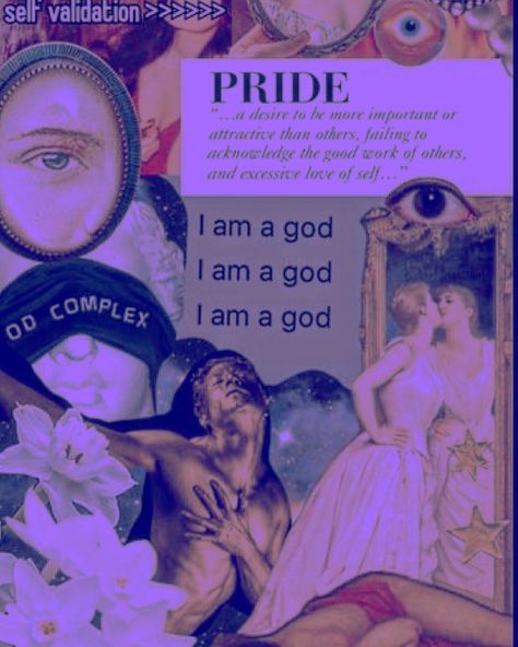 Sin Of Pride Aesthetic, Pride Seven Deadly Sins Aesthetic, Pride Aesthetic Sin, Pride Sin Aesthetic, Vampire Ideas, Evil King, Fnaf Au, Purple Pride, 7 Sins